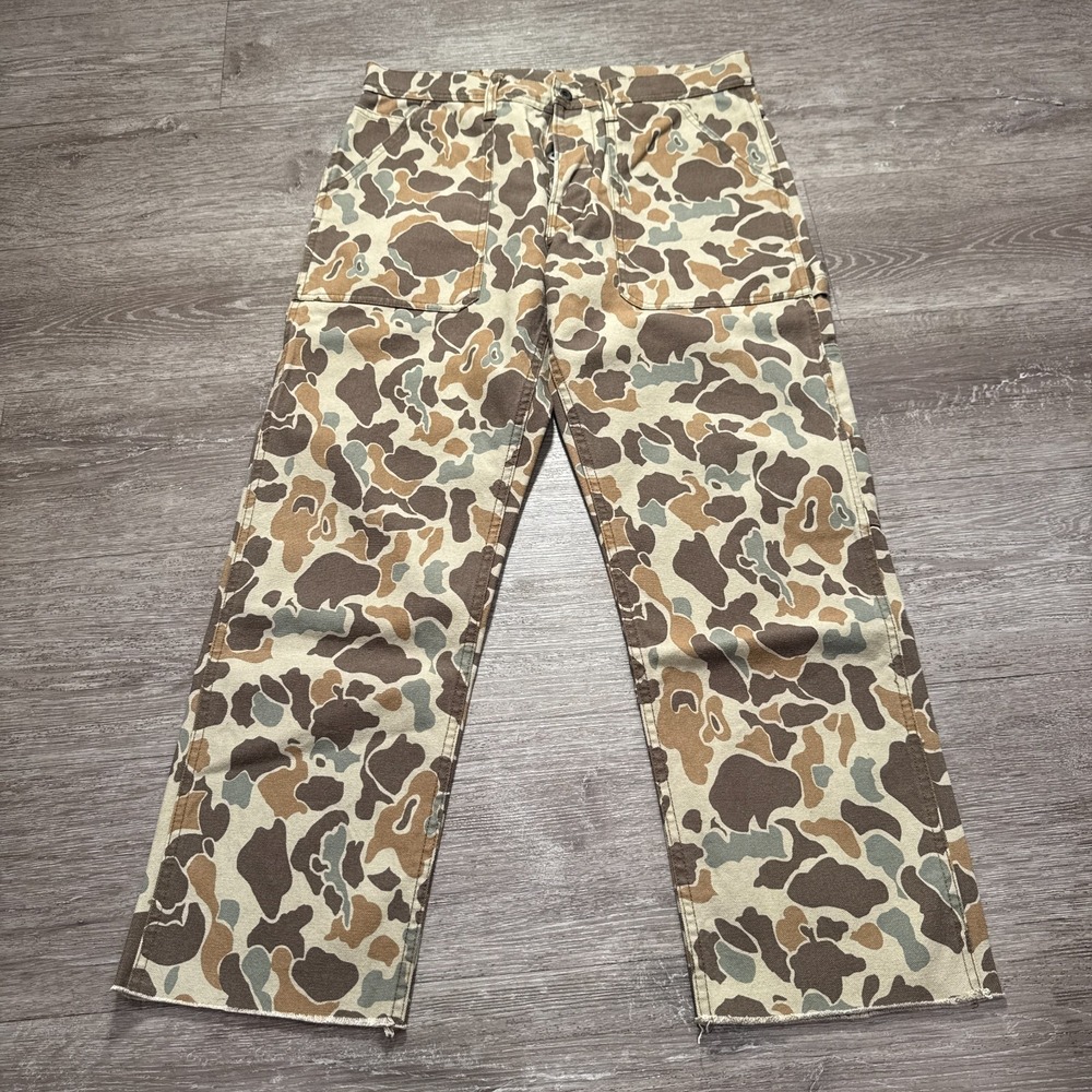 Wallace & Barnes Pants Mens 32 Duck Camo Carpenter Thick Utility Straight 32x27